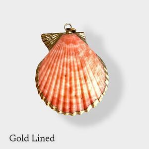 Add a Touch of Luxury with this Terracotta Gold Scallop Pendant, from PNW Oregon